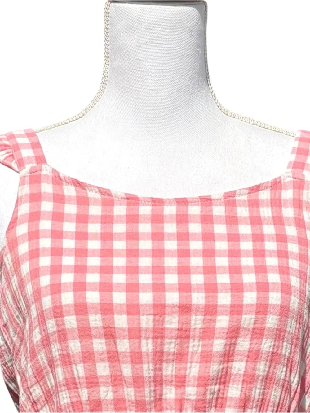 Gap Kids Girl's Cotton Pink & White‎ Gingham Sundress Size XL (14/16) NWOT